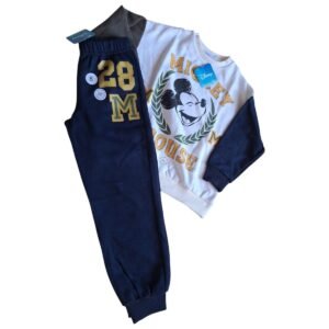Conjunto  Mickey – Buzo Blanco y Pantalón Azul