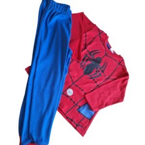 PIJAMA INFANTIL SPIDERMAN – MONO AZUL Y REMERA ROJA