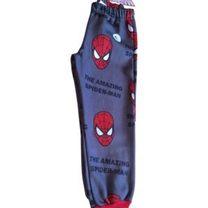 MONO INFANTIL SPIDERMAN – GRIS OSCURO CON CARAS DEL HÉROE