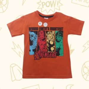 REMERA INFANTIL AVENGERS – EDICIÓN NARANJA PODEROSA