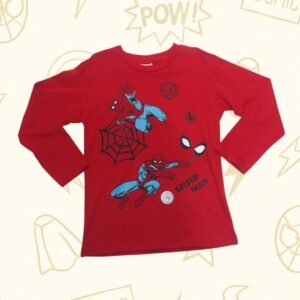 REMERA INFANTIL MANGA LARGA ROJA – SPIDERMAN CLÁSICO