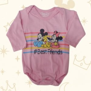 BODY ROSADO PARA BEBÉS – MICKEY, MINNIE Y PLUTO EN VERSIÓN BEBÉ