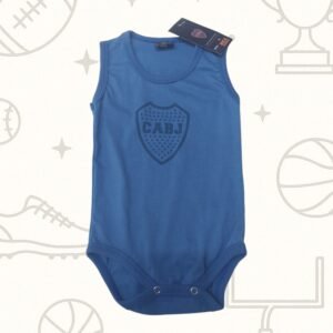 BODY AZUL PARA BEBÉS – ESCUDO DE BOCA JUNIORS