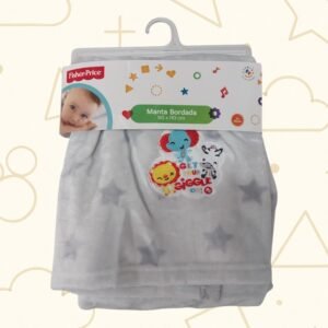MANTA BORDADA FISHER-PRICE ⭐ – 90x110 cm