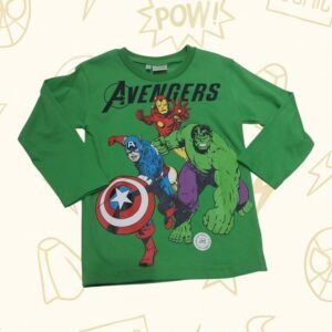 REMERA MANGA LARGA – HULK, CAPITÁN AMÉRICA E IRON MAN