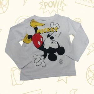 SUÉTER GRIS MANGA LARGA – MICKEY DE CABEZA