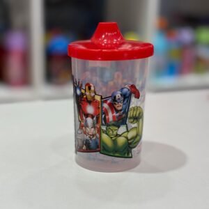 VASO CON TAPA TOMADORA AVENGERS