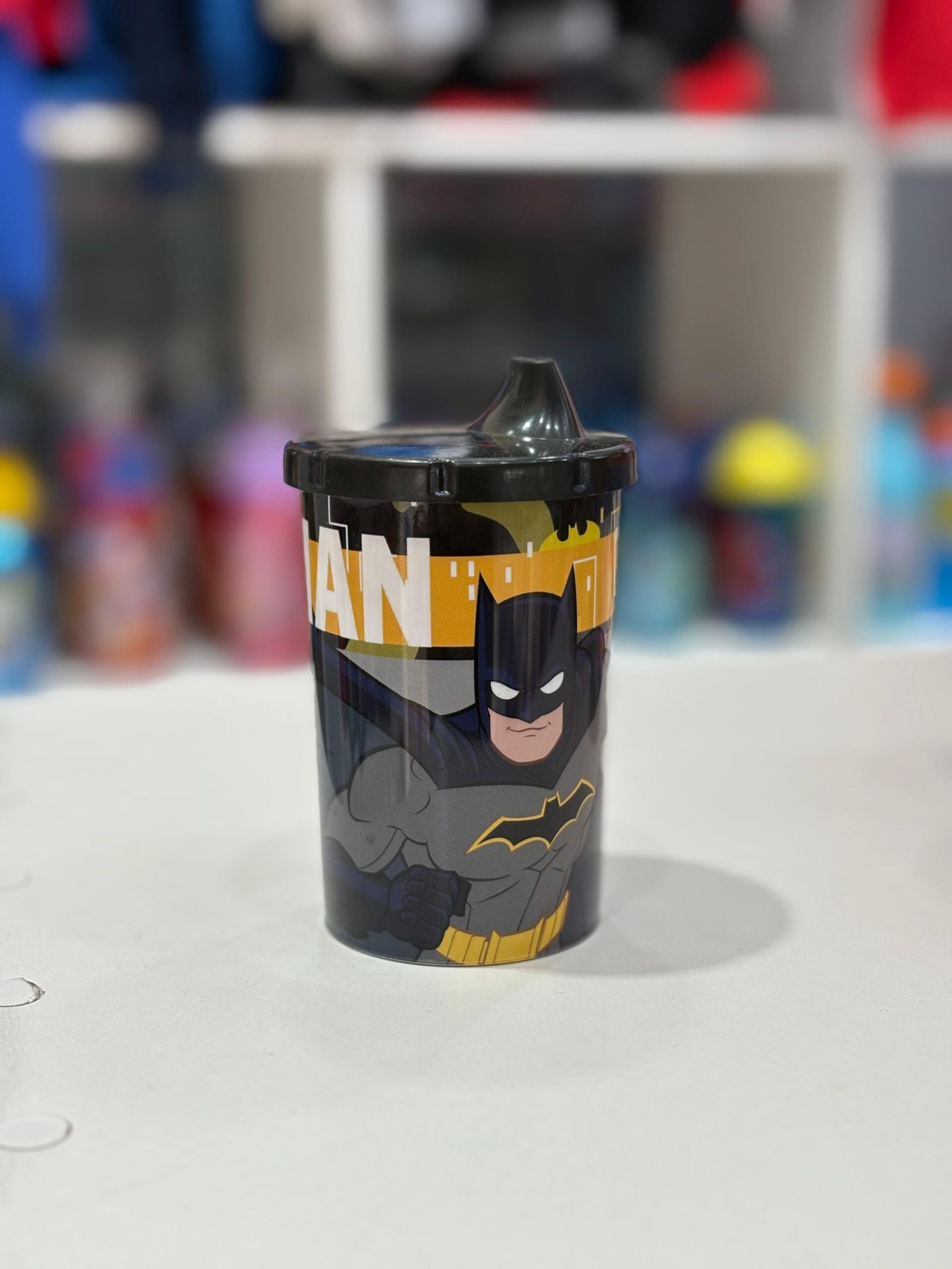 VASO CHICO TAPA TOMADERA BATMAN