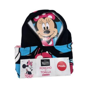 Poncho de Toalla Infantil Minnie Mouse Piñata – 50x120 cm