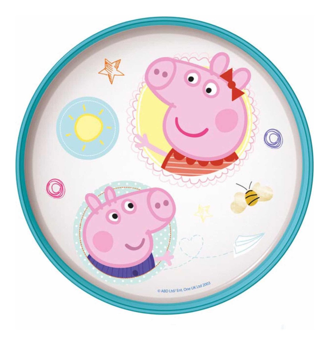 Plato De Cocina Abicolor Non-slip Premium Peppa Pig Color Blanco