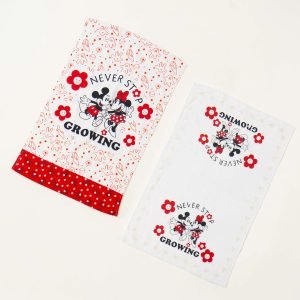 Set De Repasadores De Cocina X2 Minnie & Mickey -disney- Color Blanco Set De Repasadores Mickey Minnie