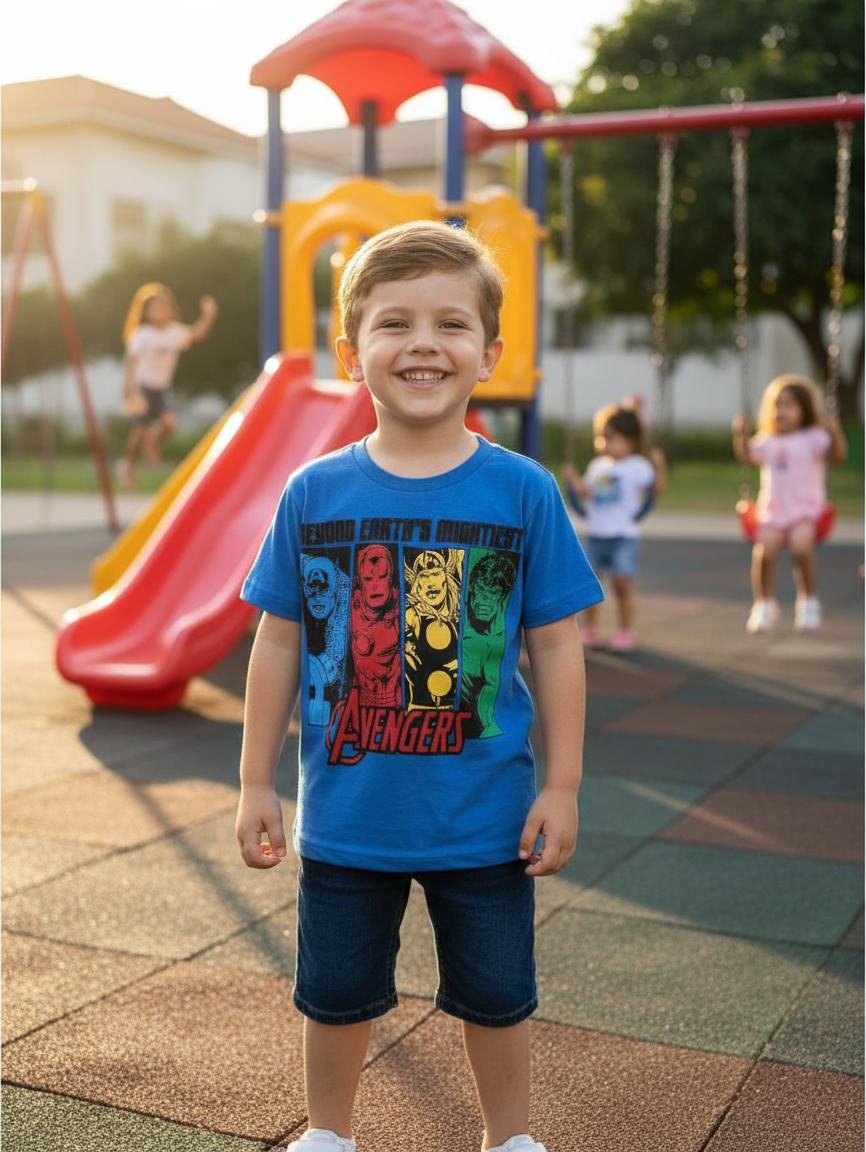 Remera Infantil Avengers Marvel Niño | 100% Algodón